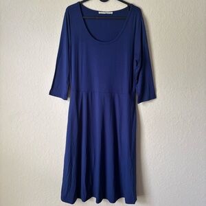 Peruvian Connection | Women's Viscose Spandex Blend Stretch 3/4 Sleeve Dress